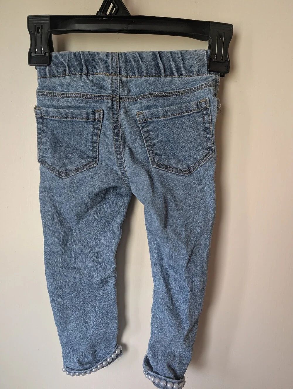 Pearl Detailing Distressed Skinny 2T Jeans